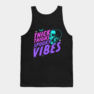 Thick Thighs Spooky S Halloween Skull Pastel Goth Tank Top